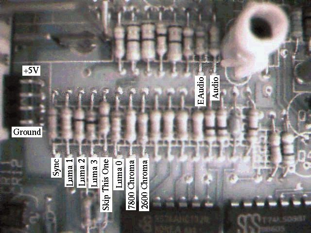 Atari 7800 Video Resistors