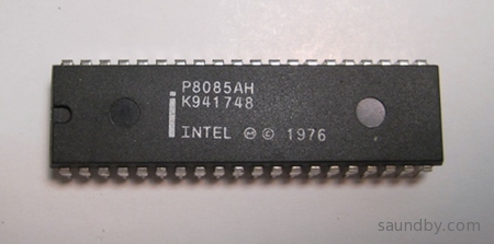 Image of an 8085 Microprocessor IC, DIP-40