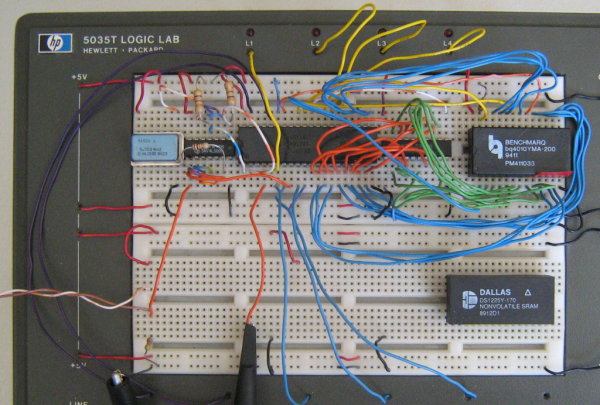 8085 Circuit image showing Interrupt Connections