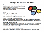 Mars Presentation Slide: Using Color Filters on Mars