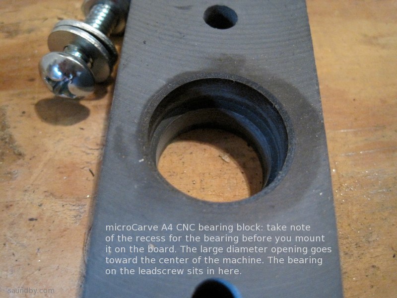 A4's bearing block, showing the large bore and small bore.