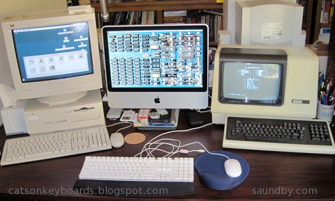 My new computer desk, with the VT-102 terminal on it.