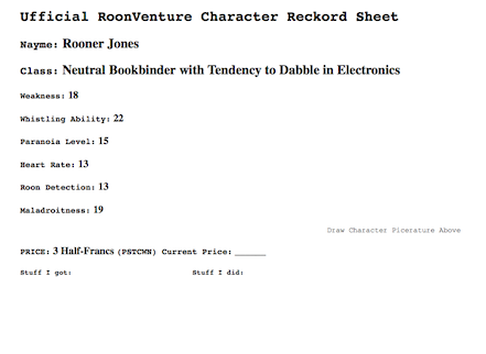 Sample Character Sheet, as made by the generator.